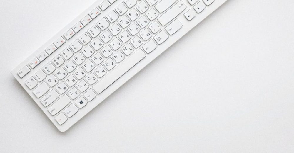 Keyboard - Top View Photo of White Keyboard